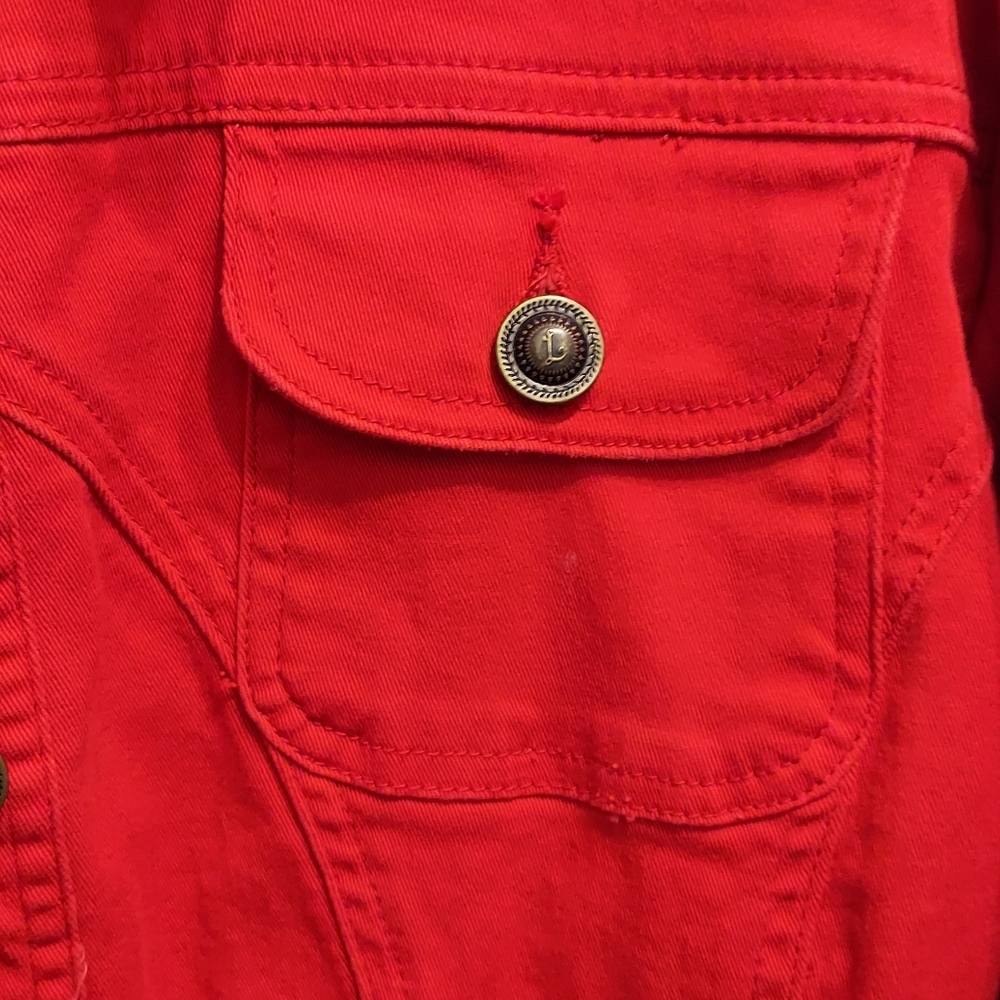 Red Denim Jacket - Picture 2 of 5